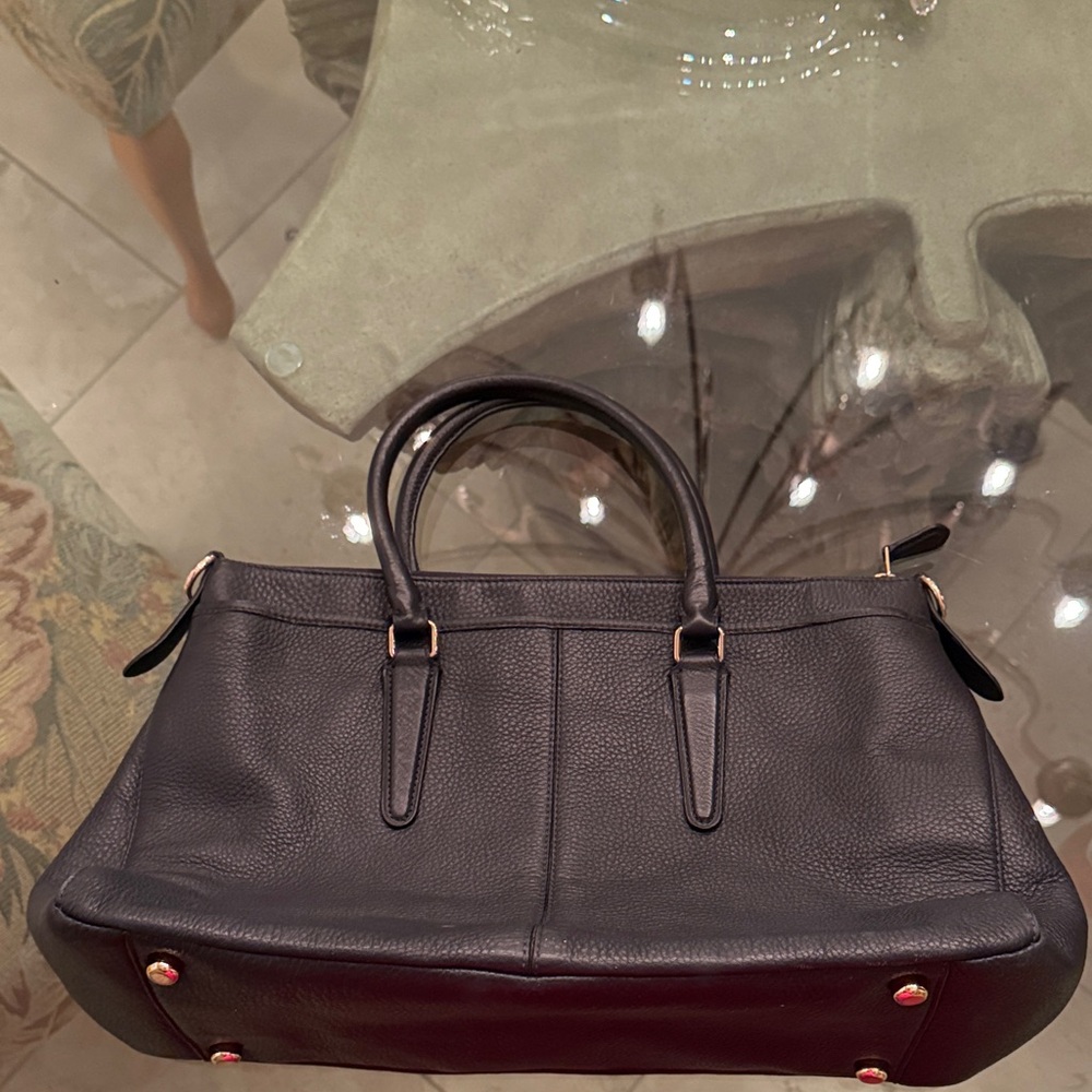 Coach Luxurious Black Leather Satchel - Picture 9 of 12
